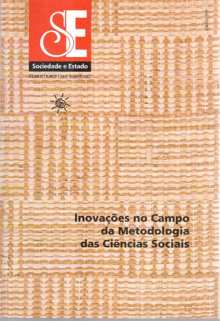 					Visualizar v. 17 n. 2 (2002): Dossiê: Inovações no Campo da Metodologia das Ciências Sociais
				
