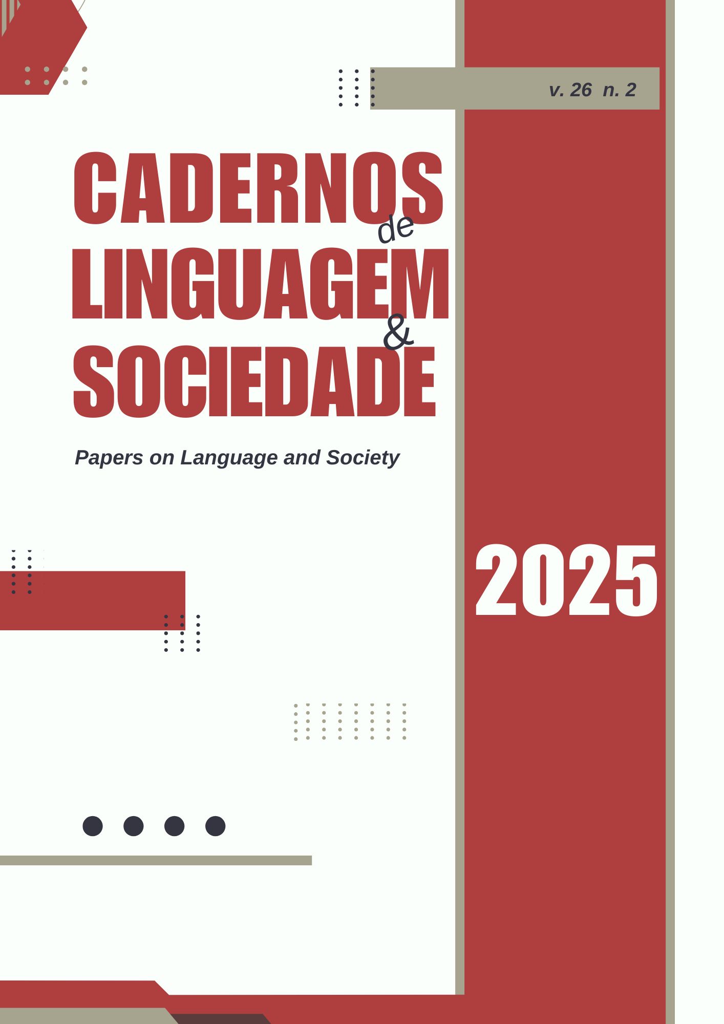 					Visualizar v. 26 n. 2 (2025): Número temático Avaliação em contextos de ensino e aprendizagem de línguas: consequências educacionais, sociais, políticas e éticas e Fluxo contínuo
				