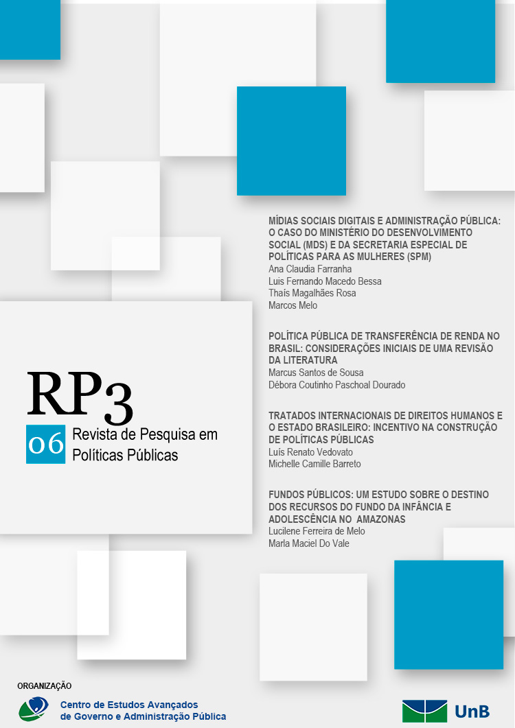 					Visualizar n. 2 (2015): RP3 - Revista de Pesquisa em Políticas Públicas
				