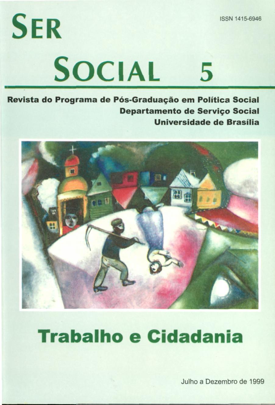 					Visualizar n. 5 (1999): Trabalho e Cidadania
				