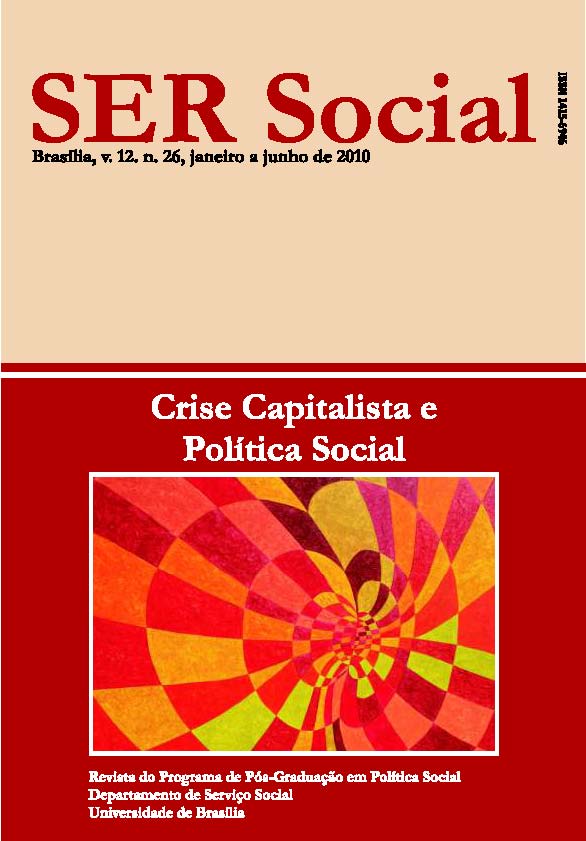 					Visualizar v. 12 n. 26 (2010): Crise Capitalista e Política Social
				