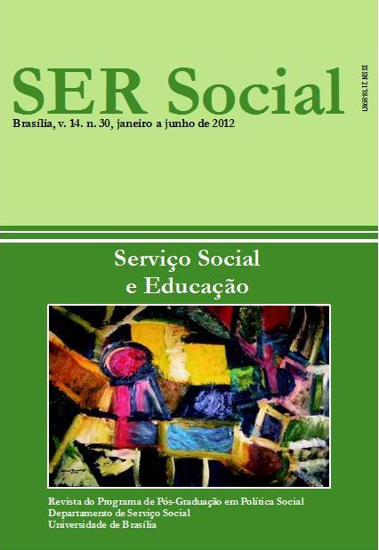 					Visualizar v. 14 n. 30 (2012): Serviço Social e Educação
				