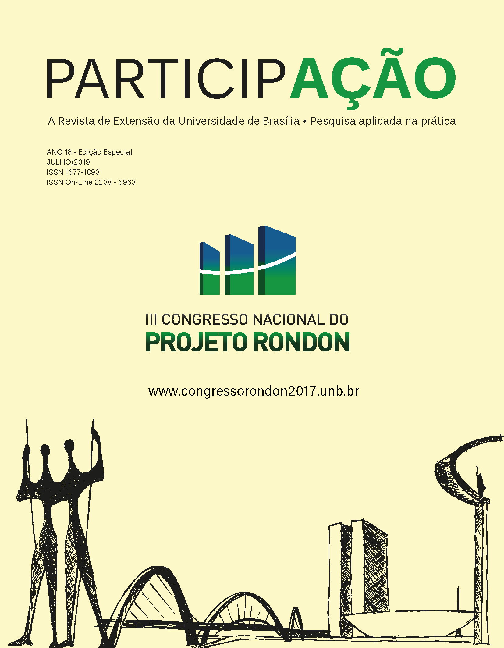 					Visualizar v. 1 n. 32 (2019): Revista ParticipAção: Edição Especial III Congresso Nacional do Projeto Rondon
				