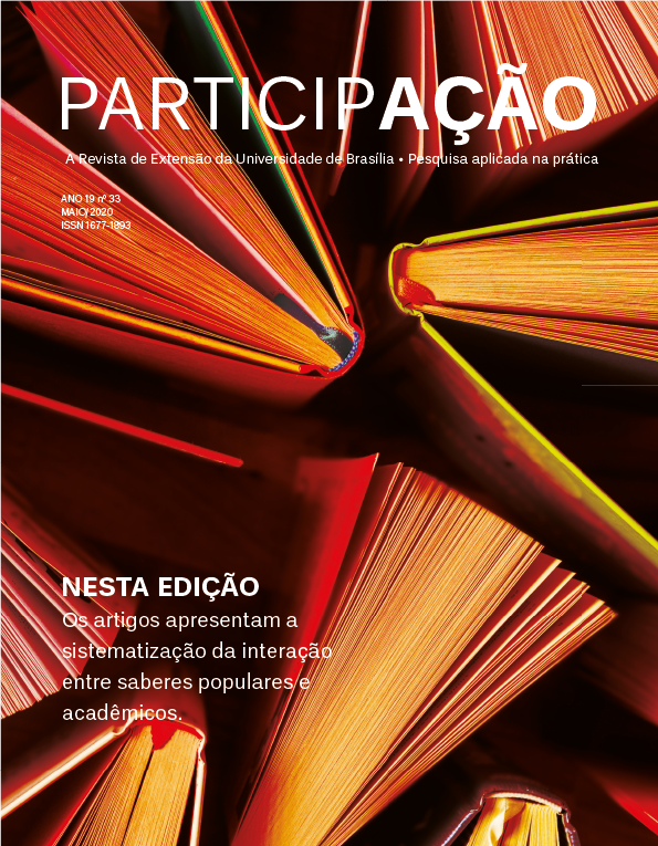 					Visualizar v. 1 n. 33 (2020): Revista ParticipAção: Interação entre Saberes Populares e Acadêmicos
				