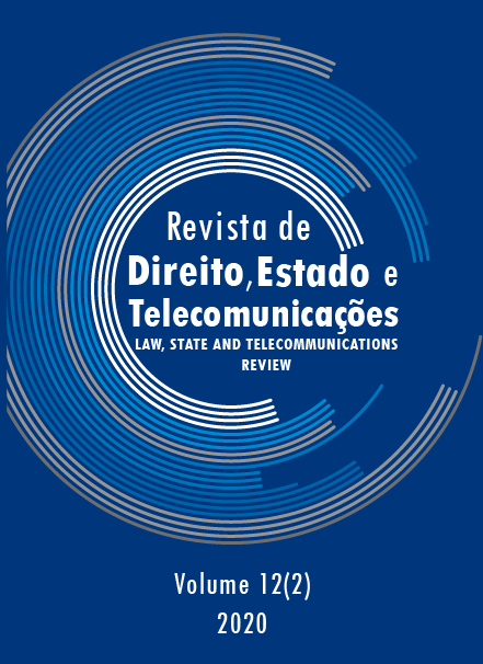 					Visualizza V. 12 N. 2 (2020): Law, State and Telecommunications Review / Revista de Direito, Estado e Telecomunicações
				