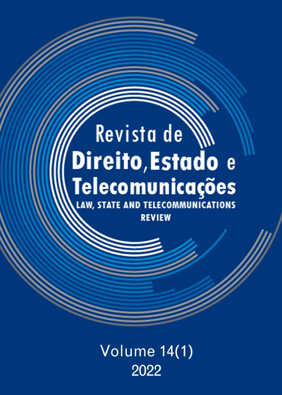 					View Vol. 14 No. 1 (2022): Law, State and Telecommunications Review / Revista de Direito, Estado e Telecomunicações
				